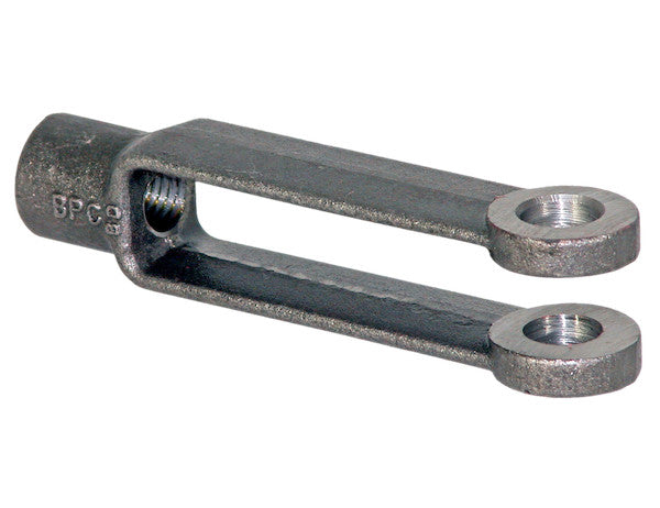 Adjustable Yoke End 3/8-24 NF Thread And 1/2 Inch Diameter Thru-Hole Zinc Plated - B27086A56ZY - Buyers Products