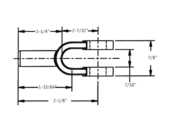 3/8 Inch Plain Yoke End - B27094A - Buyers Products