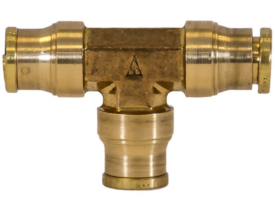 Brass DOT Push-In Union Tee 3/8 Inch Tube O.D. - BUT0P375 - Buyers Products