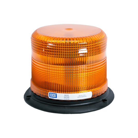 LED Beacon: Pulse II, reinforced polypropylene base, epoxy filled, low profile, 12-48VDC, 11 flash patterns - EB7930A - Ecco