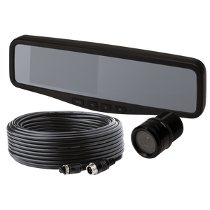 Camera Kit: Gemineye, 4.3" LCD Rear View Mirror, color, audio, expandable up to 2 cameras, 12-24VDC (includes EC4204-M, EC2015-C & "Y" cable) - EC4200-K - Ecco