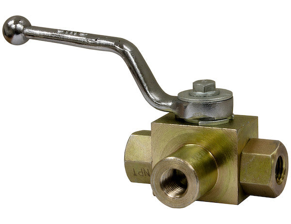 3/4 Inch NPTF 3-Port High Pressure Ball Valve - HBV3W075 - Buyers Products