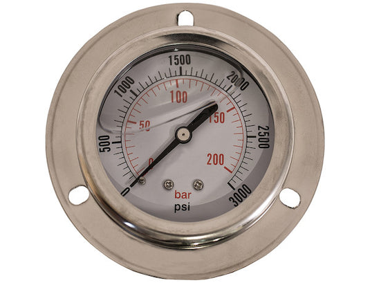 Silicone Filled Pressure Gauge - Panel Mount 0-3,000 PSI - HPGP3 - Buyers Products