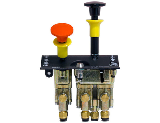 Dual Lever Feathering Disengage Spring Return PTO/Pump Air Control Valve - K85DF - Buyers Products