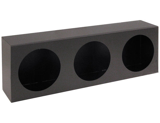 Triple Round Light Box Black Powder Coated Steel - LB6183 - Buyers Products