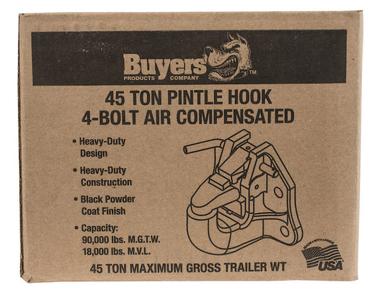 45 Ton 4-Hole Air Compensated Pintle Hook - P45AC4 - Buyers Products