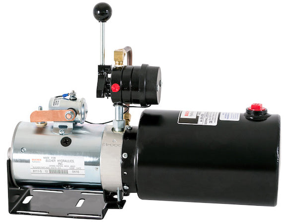 4-Way DC Power Unit-Manual Controls Horizontal 2.20 Gallon Reservoir - PU310LR - Buyers Products