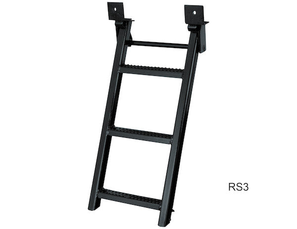 3-Rung Stainless Retractable Truck Steps with Nonslip Tread - 17.38 x 35 Inch - RS3SS - Buyers Products