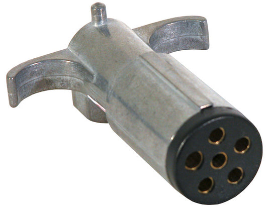 6-Way Die-Cast Metal Trailer Connector  with Spring - Trailer Side - TC2061 - Buyers Products