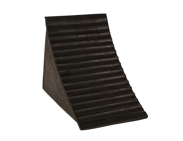 Heavy Duty Rubber Wheel Chock with Molded-In Handle/Chain Eye 7x10.25x8.13 Inch - WC2556A - Buyers Products